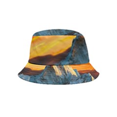 Himalaya Mountains Landscape  Nature Inside Out Bucket Hat (kids) by danenraven