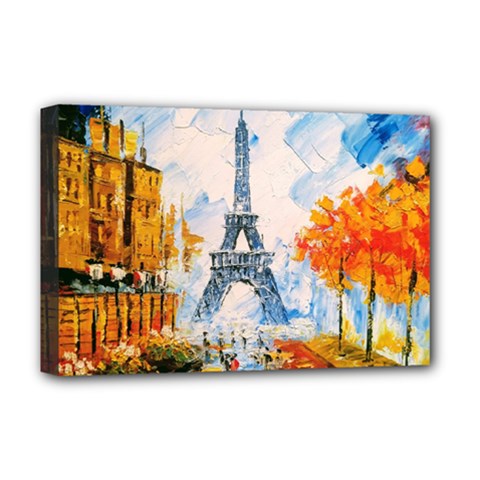 Eiffel Tower Landmark Architecture  Artistic Deluxe Canvas 18  X 12  (stretched)