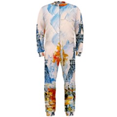 Eiffel Tower Landmark Architecture  Artistic Onepiece Jumpsuit (men) by danenraven