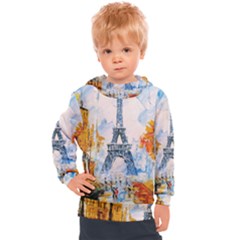 Eiffel Tower Landmark Architecture  Artistic Kids  Hooded Pullover by danenraven