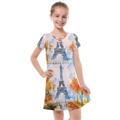 Eiffel Tower Landmark Architecture  Artistic Kids  Cross Web Dress by danenraven