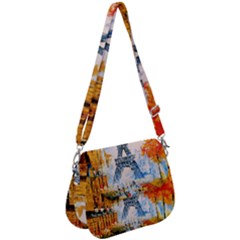 Eiffel Tower Landmark Architecture  Artistic Saddle Handbag by danenraven