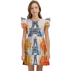 Eiffel Tower Landmark Architecture  Artistic Kids  Winged Sleeve Dress by danenraven