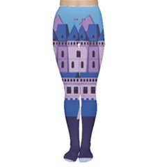 Illustration Castle Mountain Tower Sky Tights by danenraven