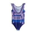 Illustration Castle Mountain Tower Sky Kids  Frill Swimsuit View2