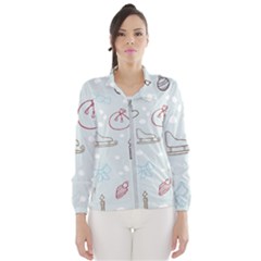 Winter Pattern Background Element Women s Windbreaker by danenraven