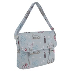 Winter Pattern Background Element Buckle Messenger Bag by danenraven