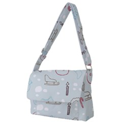 Winter Pattern Background Element Full Print Messenger Bag (s)