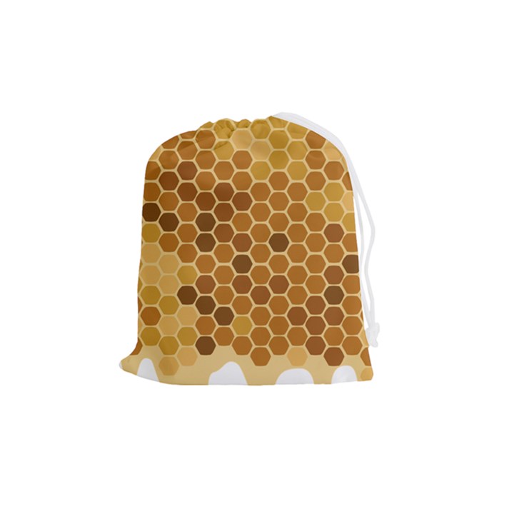 Honey Nature Bee Cute Wax Beeswax Drawstring Pouch (Medium)