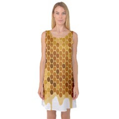 Honey Nature Bee Cute Wax Beeswax Sleeveless Satin Nightdress by danenraven