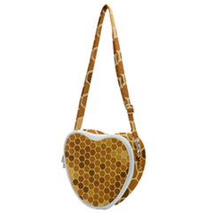 Honey Nature Bee Cute Wax Beeswax Heart Shoulder Bag by danenraven