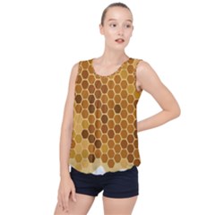 Honey Nature Bee Cute Wax Beeswax Bubble Hem Chiffon Tank Top by danenraven