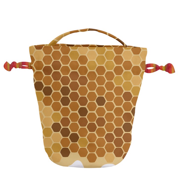 Honey Nature Bee Cute Wax Beeswax Drawstring Bucket Bag