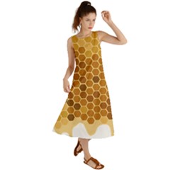 Honey Nature Bee Cute Wax Beeswax Summer Maxi Dress by danenraven