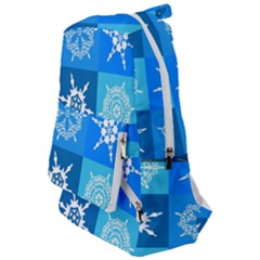 Xmas Christmas Pattern Snow Background Blue Decoration Travelers  Backpack by danenraven