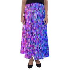 Abstract Triangle Tile Mosaic Pattern Flared Maxi Skirt by danenraven