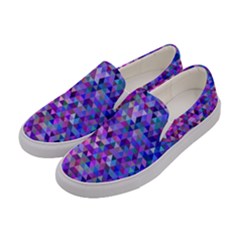 Abstract Triangle Tile Mosaic Pattern Women s Canvas Slip Ons by danenraven