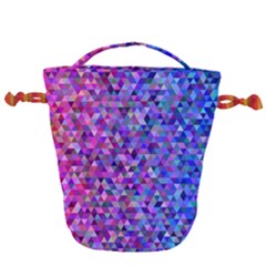 Abstract Triangle Tile Mosaic Pattern Drawstring Bucket Bag