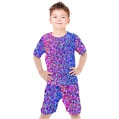 Abstract Triangle Tile Mosaic Pattern Kids  Tee And Shorts Set by danenraven