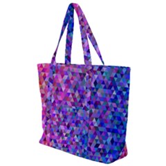 Abstract Triangle Tile Mosaic Pattern Zip Up Canvas Bag by danenraven