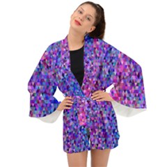 Abstract Triangle Tile Mosaic Pattern Long Sleeve Kimono by danenraven