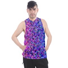 Abstract Triangle Tile Mosaic Pattern Men s Sleeveless Hoodie by danenraven