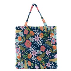 Flower Floral Background Painting Grocery Tote Bag by danenraven