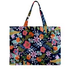 Flower Floral Background Painting Zipper Mini Tote Bag by danenraven