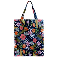 Flower Floral Background Painting Zipper Classic Tote Bag by danenraven