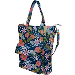 Flower Floral Background Painting Shoulder Tote Bag by danenraven