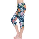 Flower Floral Background Painting Capri Leggings  View3