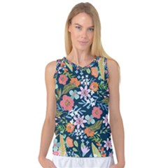 Flower Floral Background Painting Women s Basketball Tank Top by danenraven