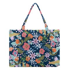 Flower Floral Background Painting Medium Tote Bag by danenraven