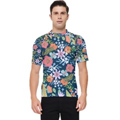 Flower Floral Background Painting Men s Short Sleeve Rash Guard by danenraven