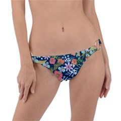 Flower Floral Background Painting Ring Detail Bikini Bottom by danenraven