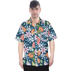 Flower Floral Background Painting Men s Hawaii Shirt