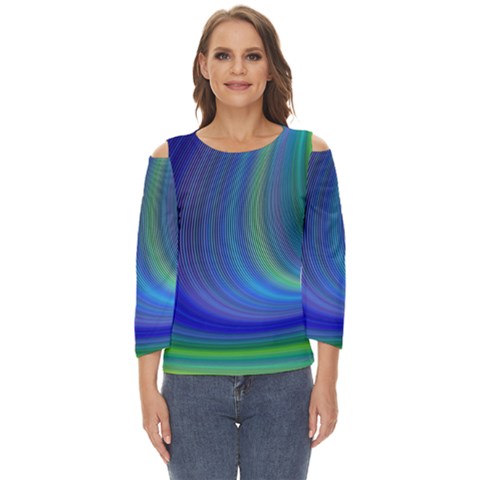 Space Design Abstract Sky Storm Cut Out Wide Sleeve Top by danenraven