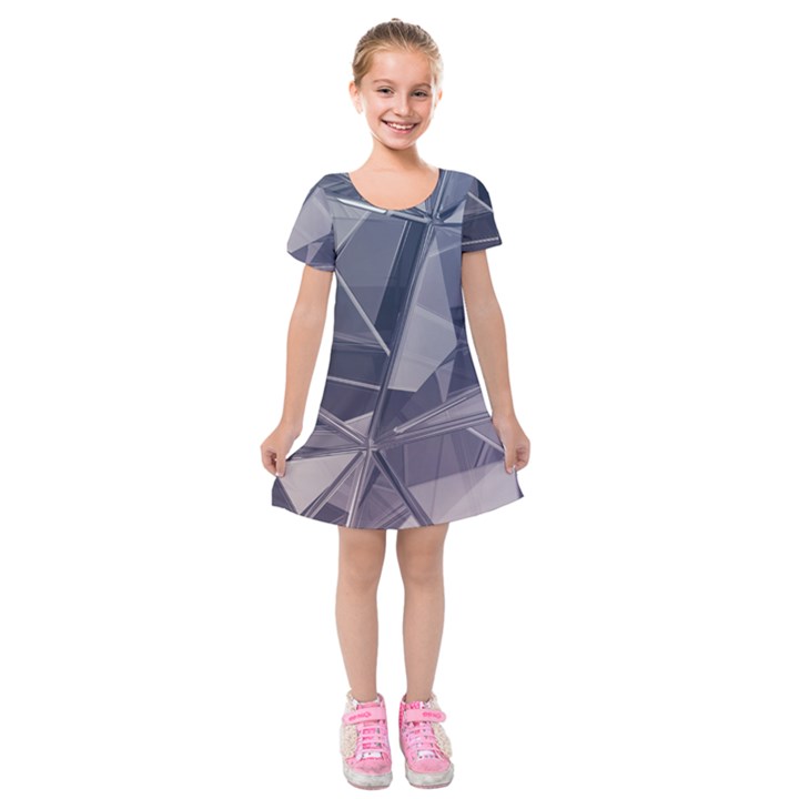 Background Abstract Minimal Kids  Short Sleeve Velvet Dress