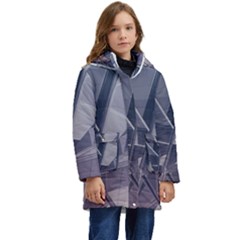 Background Abstract Minimal Kid s Hooded Longline Puffer Jacket by danenraven