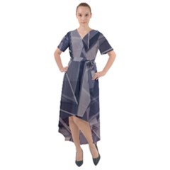 Background Abstract Minimal Front Wrap High Low Dress by danenraven