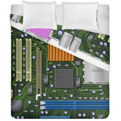 Illustration Motherboard Pc Computer Duvet Cover Double Side (california King Size) by danenraven