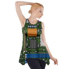 Illustration Motherboard Pc Computer Side Drop Tank Tunic by danenraven