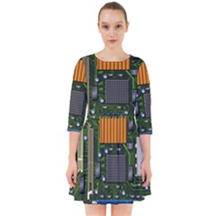 Illustration Motherboard Pc Computer Smock Dress by danenraven