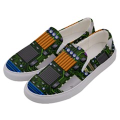 Illustration Motherboard Pc Computer Men s Canvas Slip Ons by danenraven