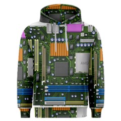 Illustration Motherboard Pc Computer Men s Overhead Hoodie by danenraven