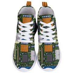 Illustration Motherboard Pc Computer Women s Lightweight High Top Sneakers by danenraven