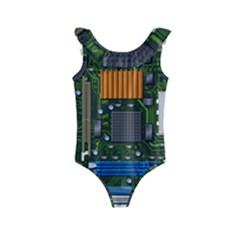 Illustration Motherboard Pc Computer Kids  Frill Swimsuit by danenraven