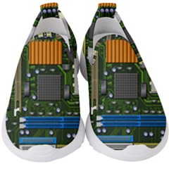 Illustration Motherboard Pc Computer Kids  Slip On Sneakers by danenraven