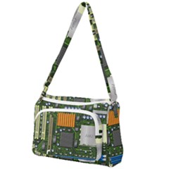 Illustration Motherboard Pc Computer Front Pocket Crossbody Bag by danenraven