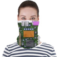 Illustration Motherboard Pc Computer Face Seamless Bandana (adult) by danenraven